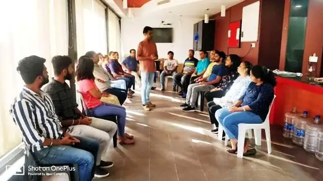 Corporate workshop group