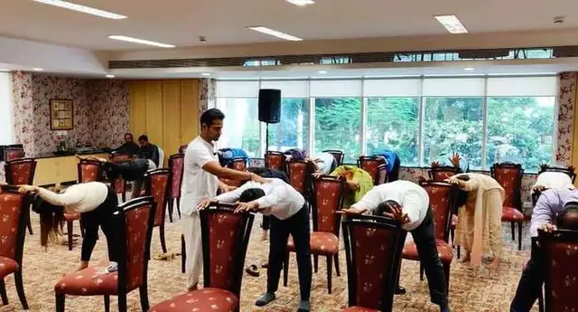 Corporate chair yoga